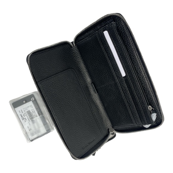 NWT Armani Zip-around Wallet Black - Picture 3 of 6